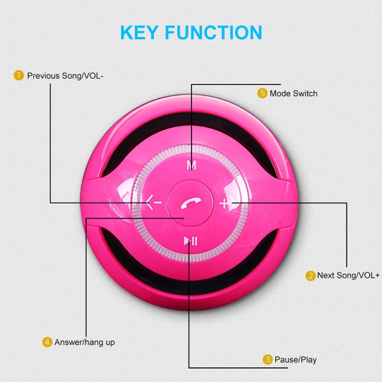 T&G A18 Ball Altavoz Bluetooth con luz LED Mini altavoz inalámbrico portátil Música móvil Subwoofer MP3 Soporte TF, BLACK, BLUE, PINK, WHITE