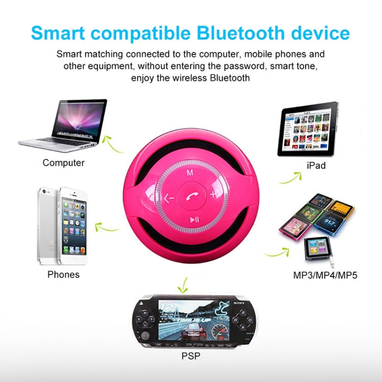 T&G A18 Ball Altavoz Bluetooth con luz LED Mini altavoz inalámbrico portátil Música móvil Subwoofer MP3 Soporte TF, BLACK, BLUE, PINK, WHITE