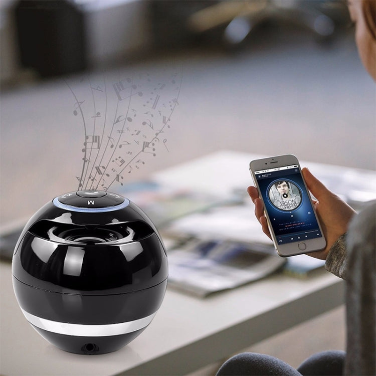 T&G A18 Ball Altavoz Bluetooth con luz LED Mini altavoz inalámbrico portátil Música móvil Subwoofer MP3 Soporte TF, BLACK, BLUE, PINK, WHITE
