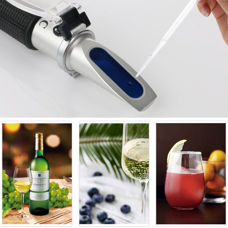 Refractómetro RZ136, medidor de vino y fruta, azúcar, portátil, Auto Brix, 0 ~ 32% de Alcohol, 0 ~ 26%, refractómetro para zumo de fruta, vino y azúcar