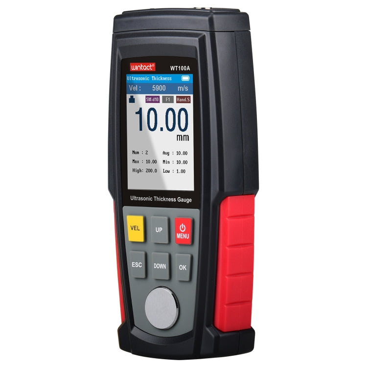 Medidor de espesor ultrasónico Digital WT100A, medidor de espesor Digital con carga USB, probador de Metal de alta precisión, WT100A