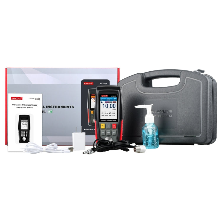 Medidor de espesor ultrasónico Digital WT100A, medidor de espesor Digital con carga USB, probador de Metal de alta precisión, WT100A