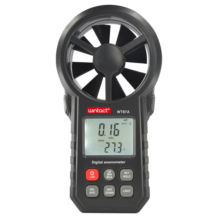 WT87A Anemómetro portátil Termómetro Medidor de velocidad del viento, WT87A