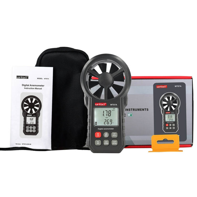 WT87A Anemómetro portátil Termómetro Medidor de velocidad del viento, WT87A