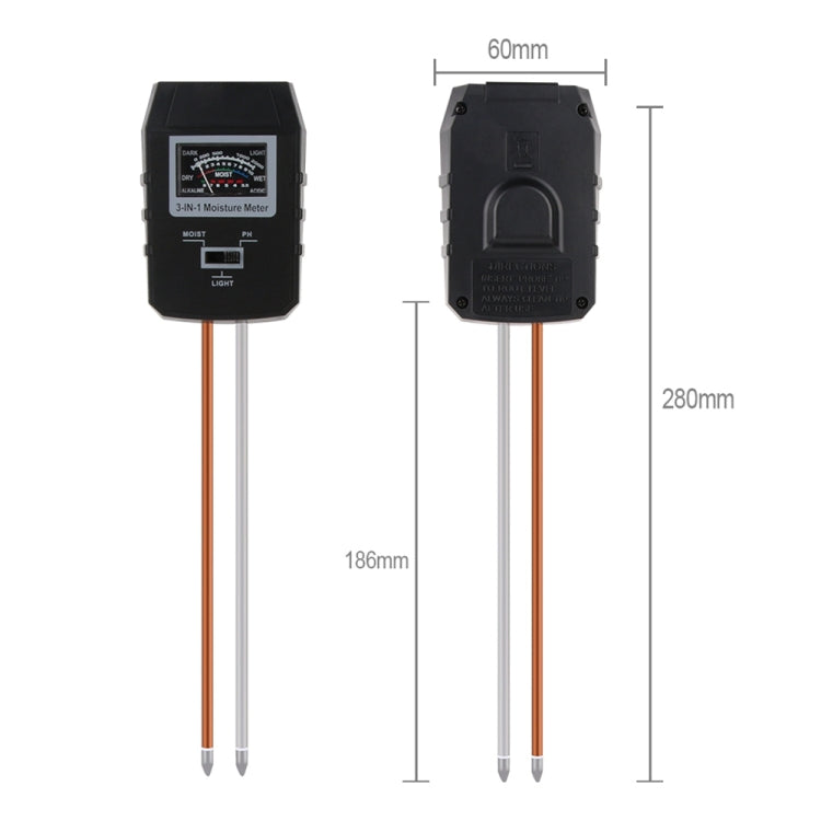 RZ97 Mini PH del suelo humedad Medición de humedad medidor de PH Monitor de humedad del suelo higrómetro jardinería cultivo de plantas probador de humedad, RZ97