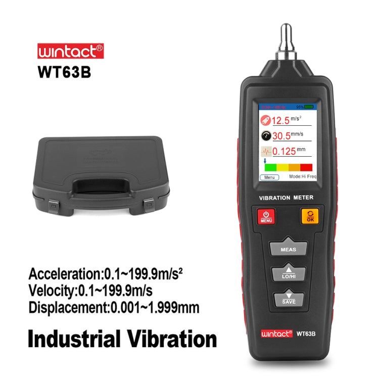 Medidor de vibración digital analizador de vibración portátil WINTACT WT63B