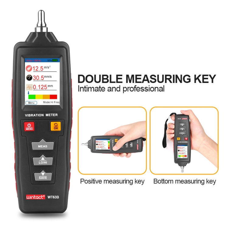 Medidor de vibración digital analizador de vibración portátil WINTACT WT63B