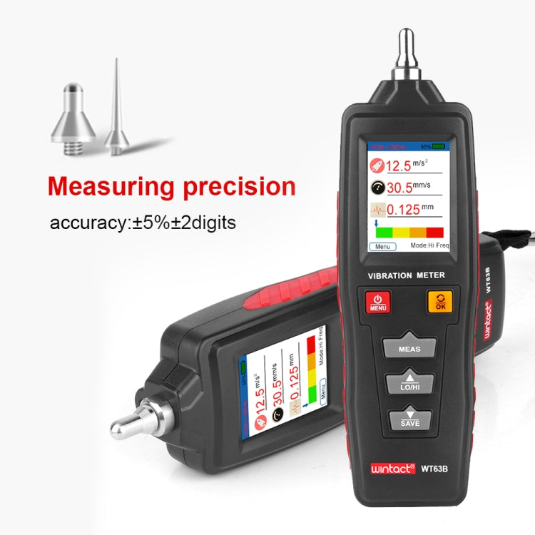 Medidor de vibración digital analizador de vibración portátil WINTACT WT63B