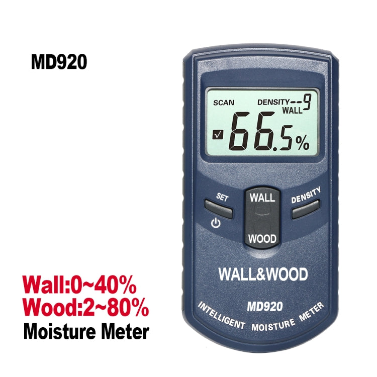 Probador de humedad de madera para superficie de pared MD920, MD920