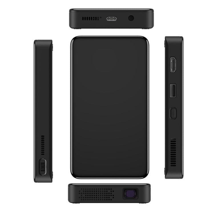 X2 (1+8G) DLP Android 7.1Smart Mini Proyector X2 con cubierta de lente deslizante Wifi Mini proyector (Negro), 1GB+8GB US Plug, 1GB+8GB EU Plug