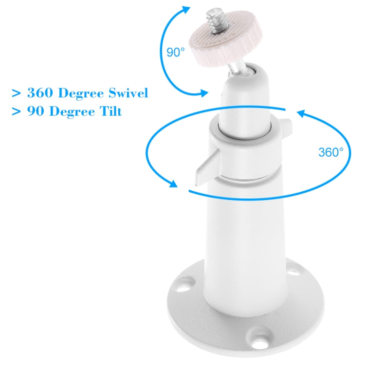 Soporte de seguridad de techo de mesa de pared de montaje ajustable de Metal para interiores y exteriores para Arlo/Arlo Pro Camera CCTV Accessorie, black, white