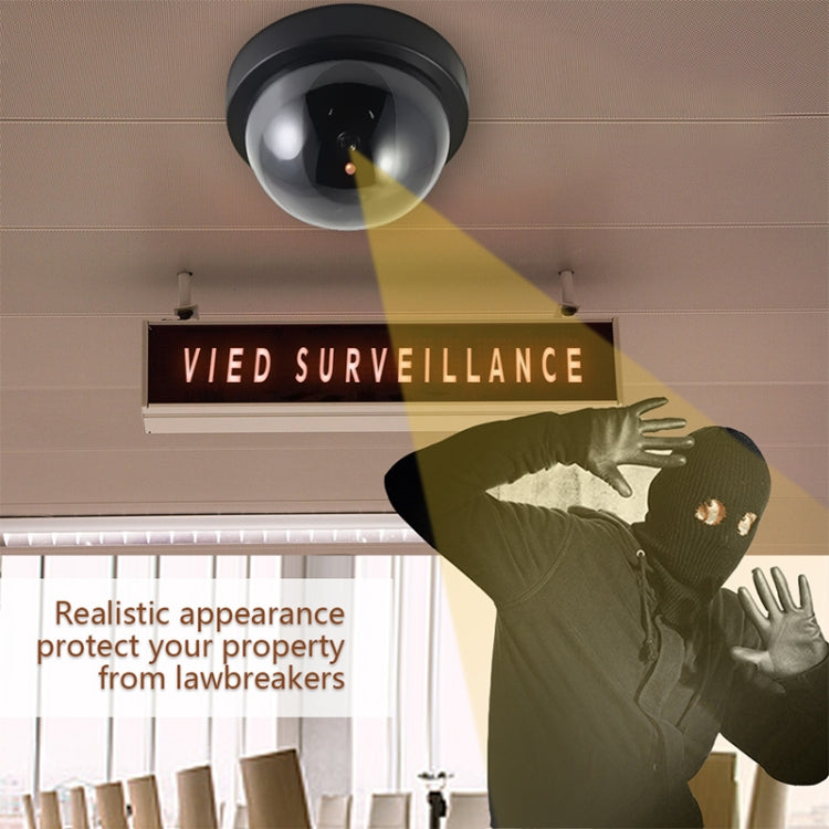 Cámara de seguridad de vigilancia LED con cúpula simulada CCTV infrarroja impermeable para exteriores, Dome LED Surveillance Security Camera