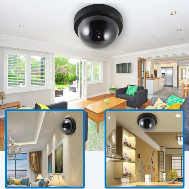 Cámara de seguridad de vigilancia LED con cúpula simulada CCTV infrarroja impermeable para exteriores, Dome LED Surveillance Security Camera