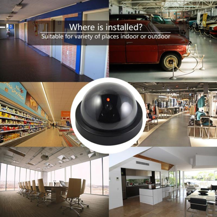 Cámara de seguridad de vigilancia LED con cúpula simulada CCTV infrarroja impermeable para exteriores, Dome LED Surveillance Security Camera