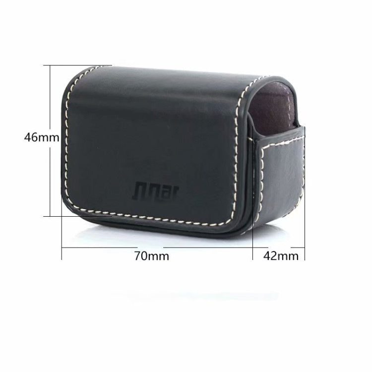 Mini estuche de cuero a prueba de agua Caja de transporte de almacenamiento para DJI OSMO Action / GoPro / SJCAM / Xiaomi Mi Jia, Negro, Café