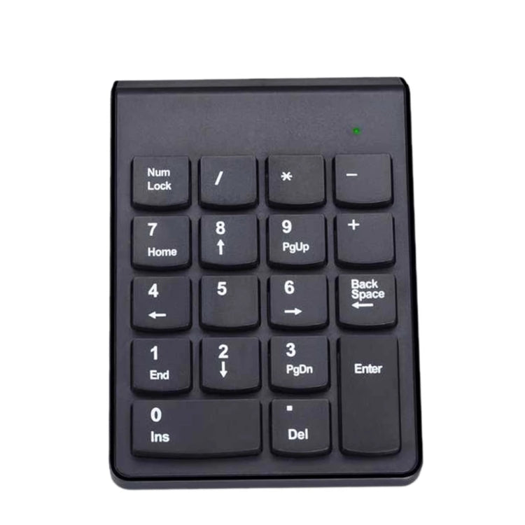 Teclado numérico mini USB de 18 teclas de 2,4 GHz, Wireless Black