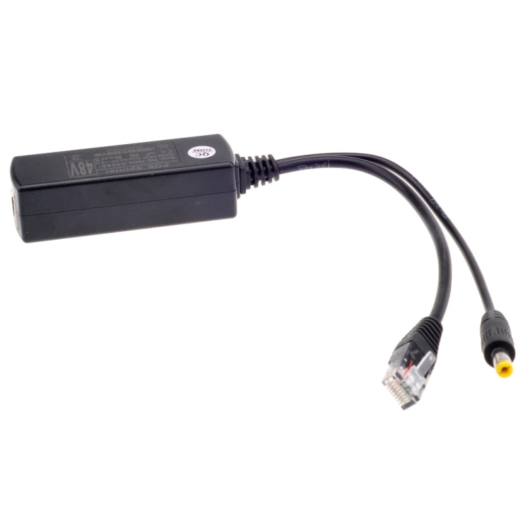 Divisor de alimentación a través de Ethernet, entrada de 48 V y salida de 12 V, adaptador divisor PoE de 48 V, permite que la cámara IP de 12 V CC se convierta en cámara POE, Power Over Ethernet Splitter