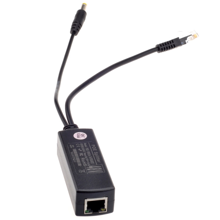 Divisor de alimentación a través de Ethernet, entrada de 48 V y salida de 12 V, adaptador divisor PoE de 48 V, permite que la cámara IP de 12 V CC se convierta en cámara POE, Power Over Ethernet Splitter
