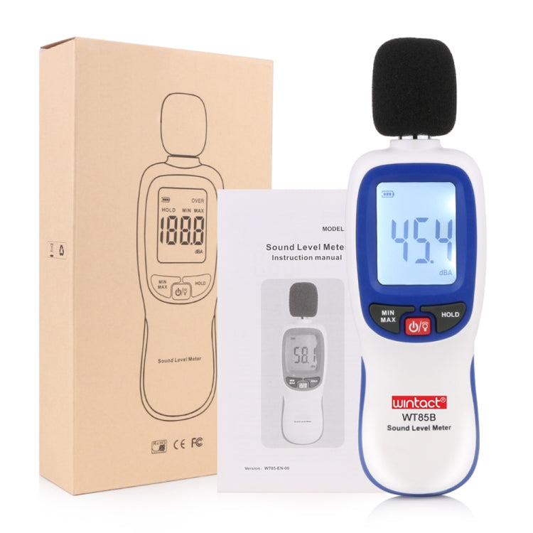 Medidor de nivel de sonido WT85B medidor de decibelios Digital medidor de ruido Digital probador de ruido ambiental, WT85B White, WT85B Black