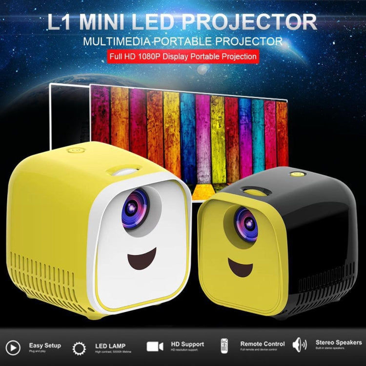 L1 Proyector para niños Mini Mini LED Proyector de altavoz portátil para el hogar, US Plug, EU Plug, UK Plug