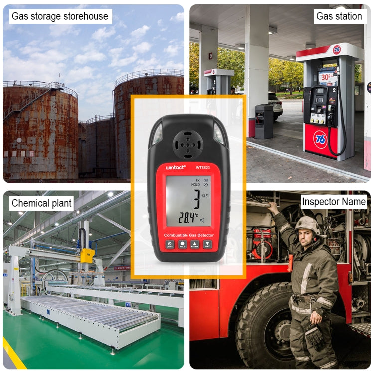 Detector de alarma de Gas Combustible WT8823, fuga de Gas inflamable, pantalla LCD Digital Natural, Monitor, analizador de Gas, WT8823