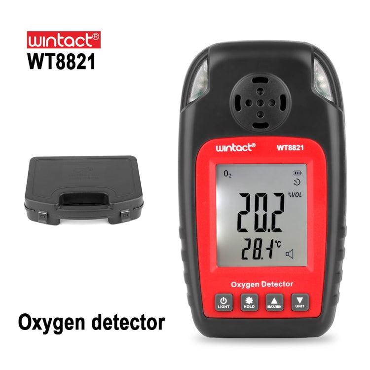 Detector de oxígeno WINTACT WT8821, Sensor de Gas de oxígeno independiente, Detector de alarma de envenenamiento de alta sensibilidad, WT8821