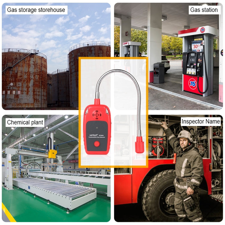 WINTACT WT8820 Detector de alarma de Gas Combustible para el hogar, fuga leve de Gas, Detector de fugas de Gas Natural inflamable, Monitor, analizador de Gas, WT8820