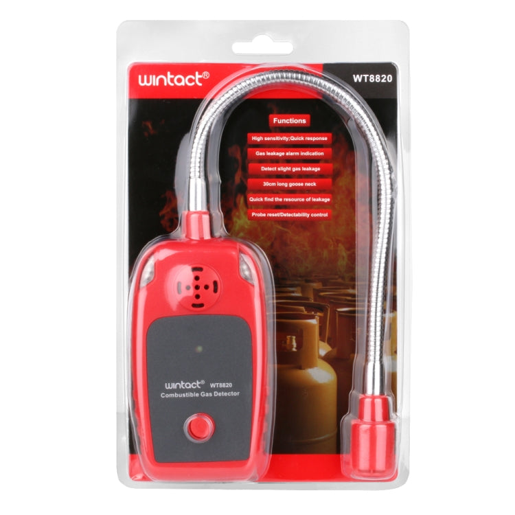 WINTACT WT8820 Detector de alarma de Gas Combustible para el hogar, fuga leve de Gas, Detector de fugas de Gas Natural inflamable, Monitor, analizador de Gas, WT8820