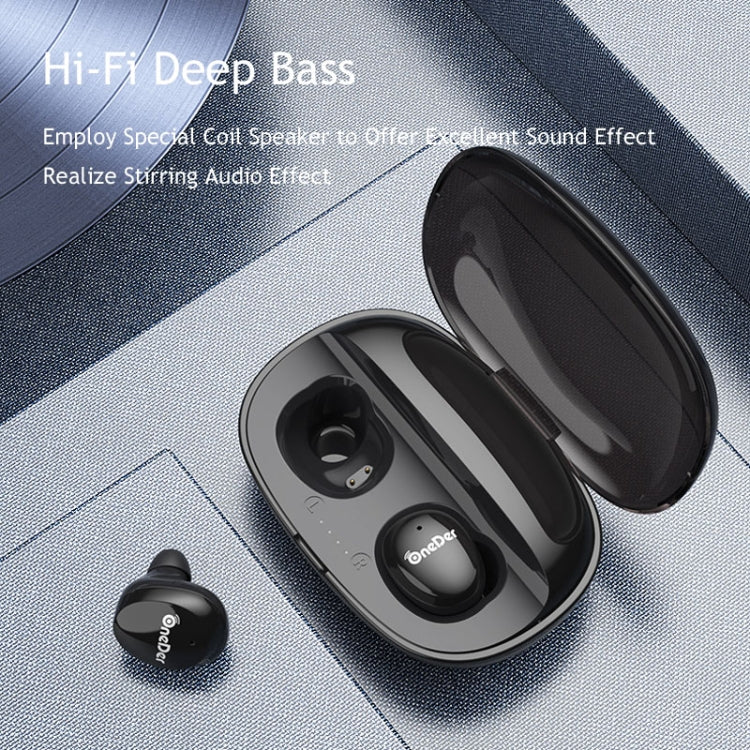 OneDer W12 Auricular inalámbrico con impermeable IPX5 HD Sonido estéreo TWS Auricular Bluetooth