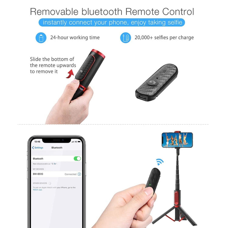 Soporte para teléfono móvil con control remoto portátil Selfie Stick M18