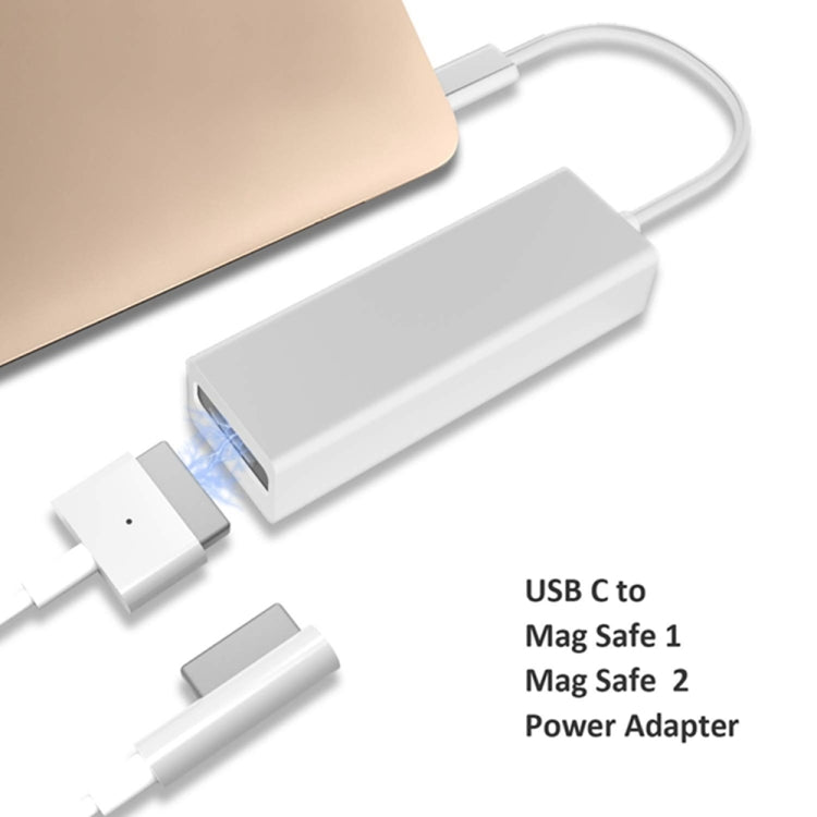 Adaptador USB C a magnético Mag-Safe, adaptador convertidor de carga Mag-Safe a tipo C compatible con MacBook Pro/Air, Nintendo Switch, teléfono y otros dispositivos USB C, compatible