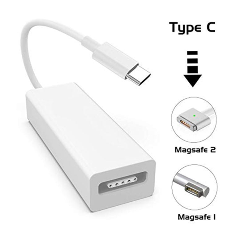 Adaptador USB C a magnético Mag-Safe, adaptador convertidor de carga Mag-Safe a tipo C compatible con MacBook Pro/Air, Nintendo Switch, teléfono y otros dispositivos USB C, compatible