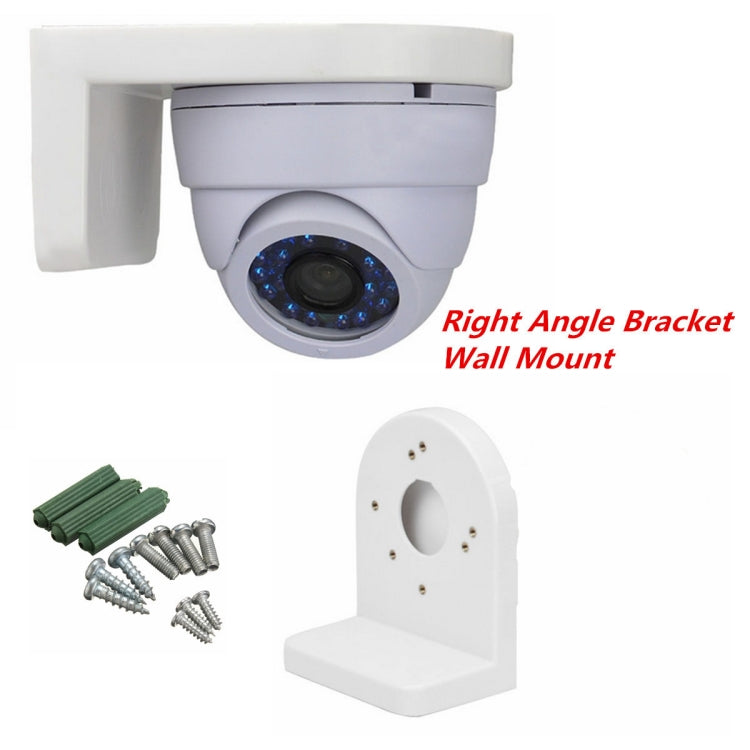 Soporte de pared de ángulo recto de plástico tipo L de 3,5 pulgadas para cámara de seguridad IP domo CCTV