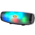 T & G TG165 5W * 2 Altavoz inalámbrico portátil con luz intermitente LED de baile Mp3 AUX USB Radio FM Estéreo Subwoofer