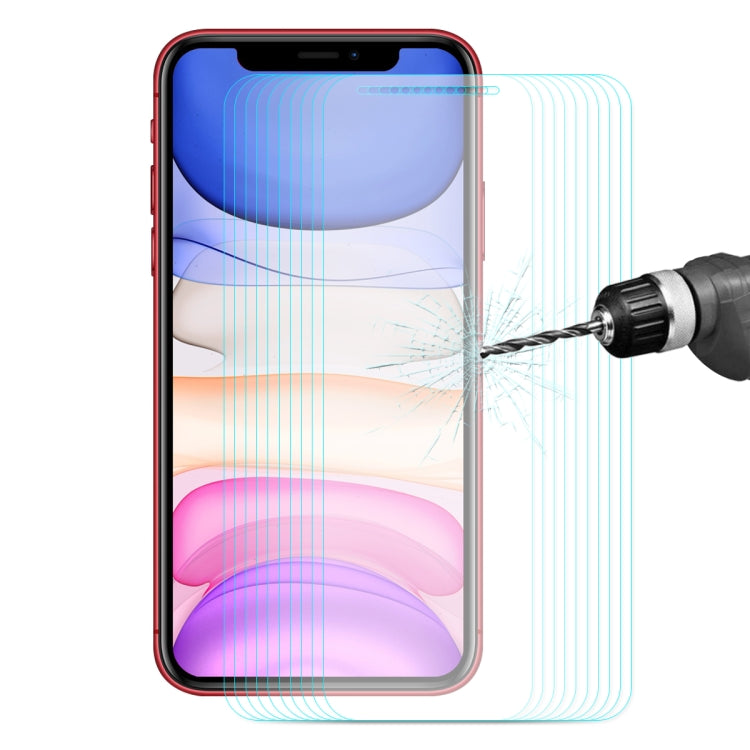 10 PCS ENKAY Hat-prince 0.26mm 9H 2.5D Película de vidrio templado de borde curvo, For iPhone 11 / iPhone XR, For iPhone 11 Pro, For iPhone 11 Pro Max