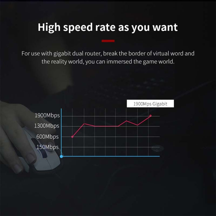 Comfast CF-958AC adaptador Wifi PA de alta potencia 1900Mbps tarjeta de red Gigabit e-sports 2,4 Ghz + 5,8 Ghz USB 3,0 PC receptor Dongle Lan