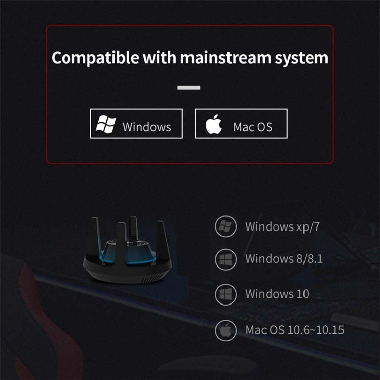 Comfast CF-958AC adaptador Wifi PA de alta potencia 1900Mbps tarjeta de red Gigabit e-sports 2,4 Ghz + 5,8 Ghz USB 3,0 PC receptor Dongle Lan