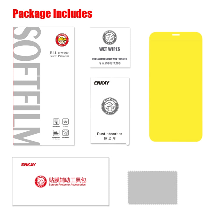 ENKAY Hat-Prince 0.1mm 3D Protector de pantalla completa Película de hidrogel a prueba de explosiones, For iPhone 11 / iPhone XR, For iPhone 11 Pro / XS / X, For iPhone 11 Pro Max / XS Max