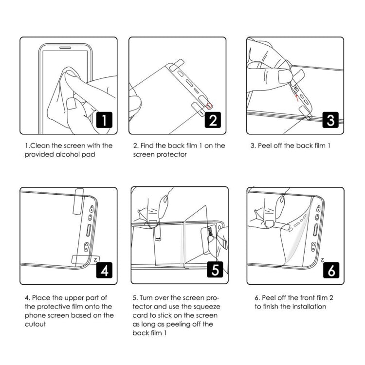 2 uds ENKAY Hat-Prince 0,1mm 3D Protector de pantalla completa película de hidrogel a prueba de explosiones, For iPhone 11 / iPhone XR, For iPhone 11 Pro / XS / X, For iPhone 11 Pro Max / XS Max