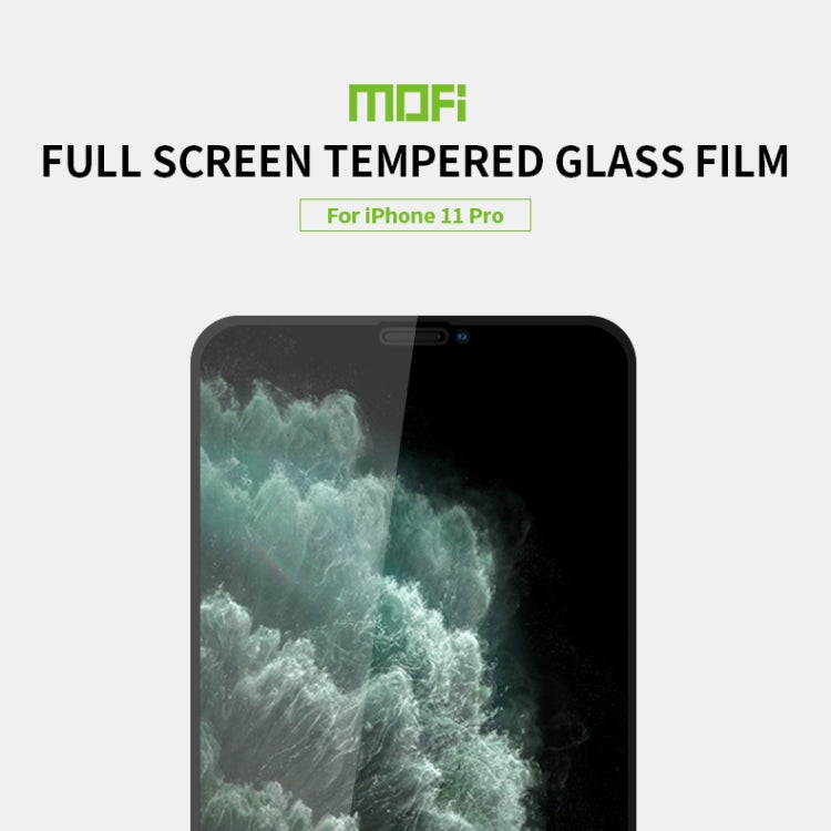 Película de vidrio templado de pantalla completa MOFI 9H 2.5D, For iPhone 11 Pro, For iPhone 11