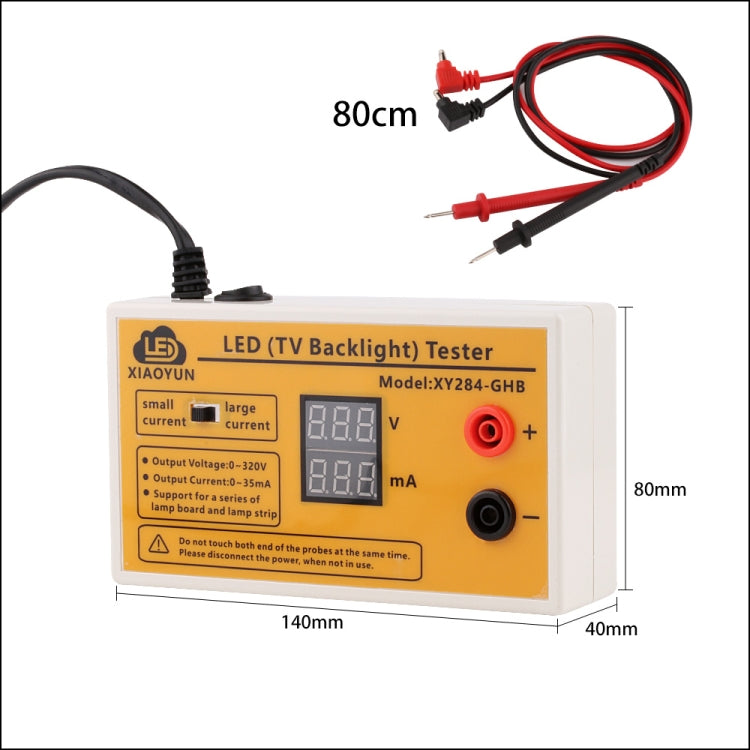 Probador de LED XY284, probador de retroiluminación de TV LED de salida de 0-320V, herramientas de prueba de cuentas de tiras LED multiusos