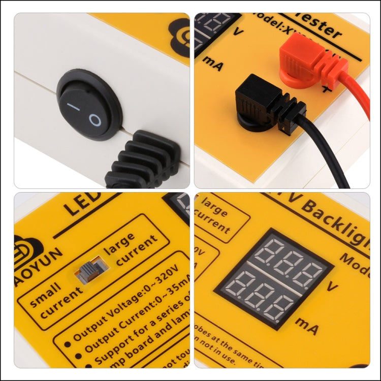 Probador de LED XY284, probador de retroiluminación de TV LED de salida de 0-320V, herramientas de prueba de cuentas de tiras LED multiusos