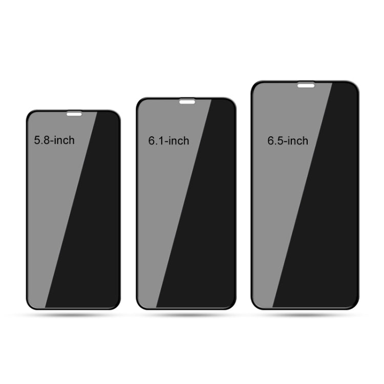 mocolo 0.33mm 9H 2.5D Pegamento completo Privacidad Película de vidrio templado antideslumbrante, For iPhone 11 / XR, For iPhone 11 Pro / XS / X, For iPhone 11 Pro Max / XS Max