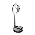 Luz de relleno profesional de nivel de estudio plegable portátil Soporte para teléfono móvil Anillo de luz LED