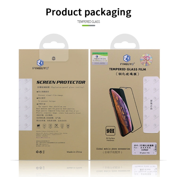 Película de vidrio templado curvo 3D PINWUYO 9H, For iPhone 11 Pro, For iPhone 11 Pro Max, For iPhone 11