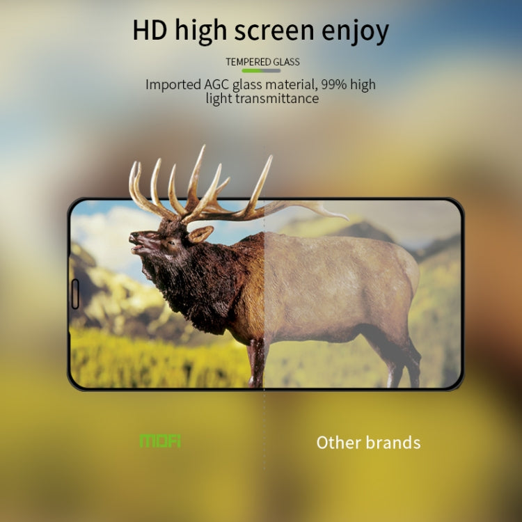Película de vidrio templado de pantalla curva a prueba de explosiones MOFI 9H 3D, For iPhone 11 Pro, For iPhone 11 Pro Max, For iPhone 11