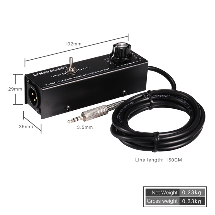 B012 Señal estéreo profesional convertida en salida de señal balanceada de micrófono