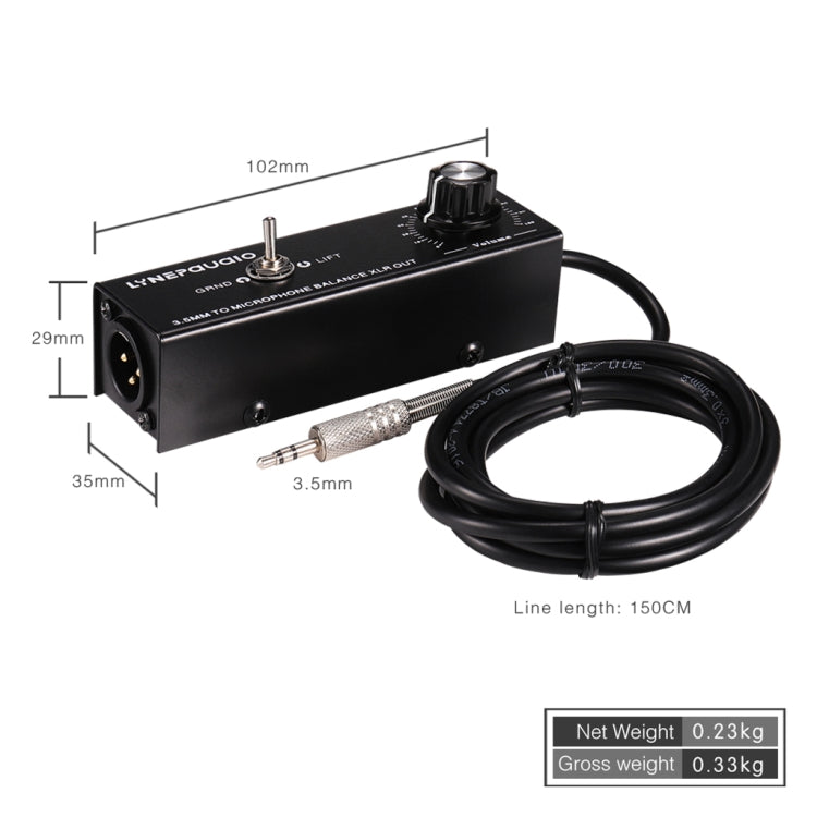 B012 Señal estéreo profesional convertida en salida de señal balanceada de micrófono