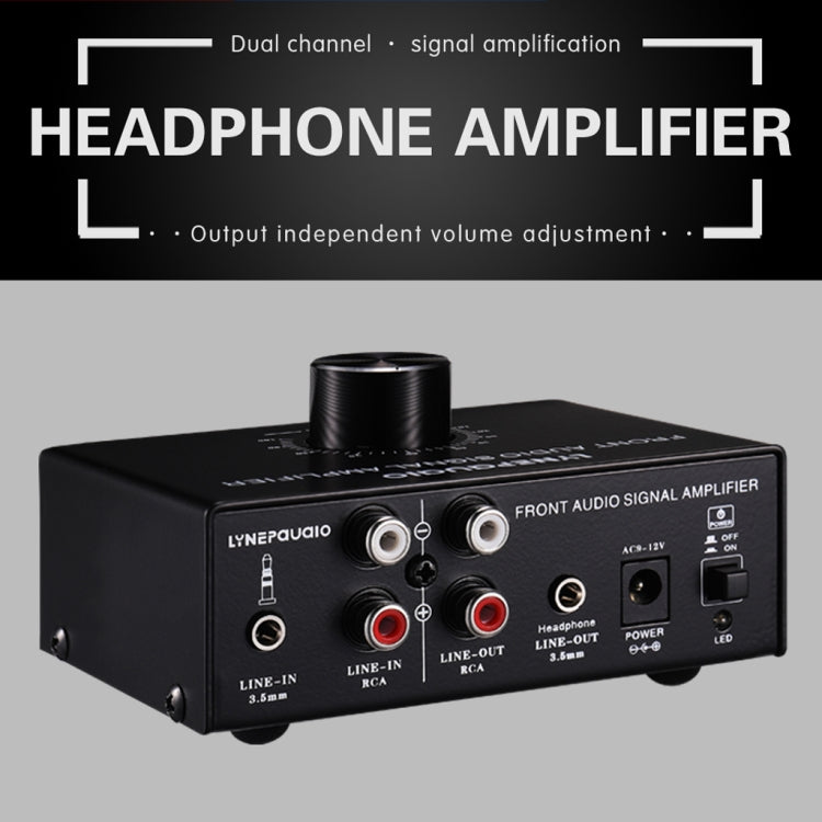 B015 Amplificador de señal estéreo frontal Amplificador de auriculares Amplificador de altavoz Auriculares Fuente de audio dual, B015