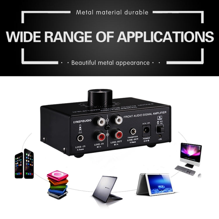 B015 Amplificador de señal estéreo frontal Amplificador de auriculares Amplificador de altavoz Auriculares Fuente de audio dual, B015